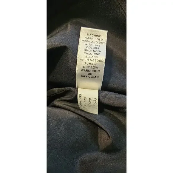 Vintage '04 Banana Republic Size 10 Skirt Black Asian Flair Frog Buttons Slit - Picture 8 of 8